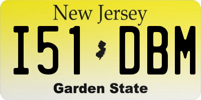 NJ license plate I51DBM