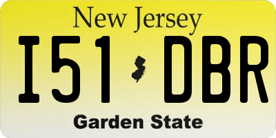 NJ license plate I51DBR