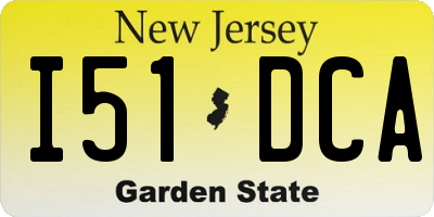 NJ license plate I51DCA