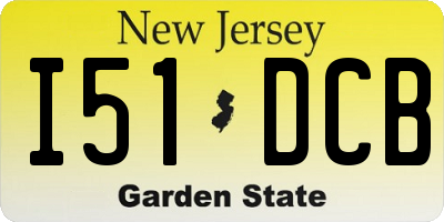 NJ license plate I51DCB
