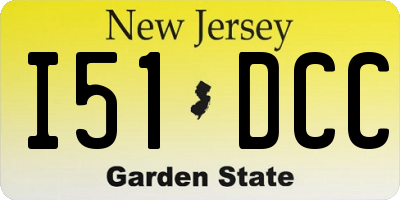 NJ license plate I51DCC