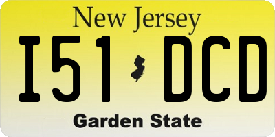 NJ license plate I51DCD