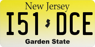 NJ license plate I51DCE