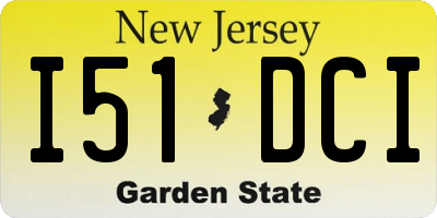 NJ license plate I51DCI