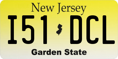 NJ license plate I51DCL