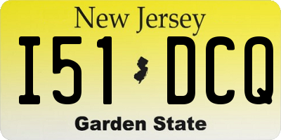 NJ license plate I51DCQ