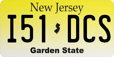 NJ license plate I51DCS