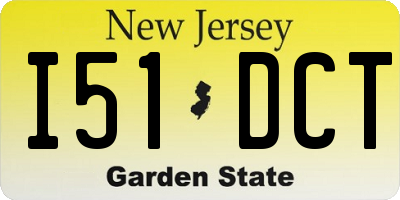 NJ license plate I51DCT