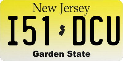 NJ license plate I51DCU