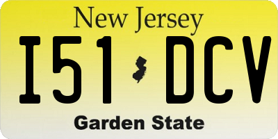 NJ license plate I51DCV