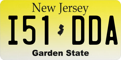 NJ license plate I51DDA