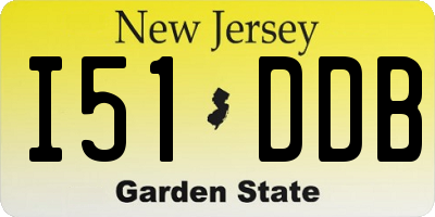 NJ license plate I51DDB
