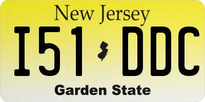 NJ license plate I51DDC