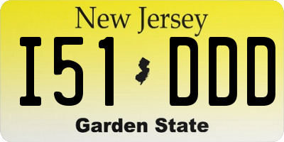 NJ license plate I51DDD