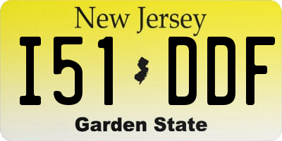 NJ license plate I51DDF