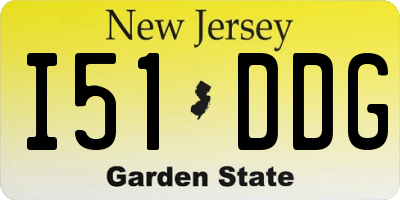 NJ license plate I51DDG