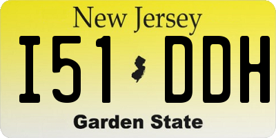 NJ license plate I51DDH