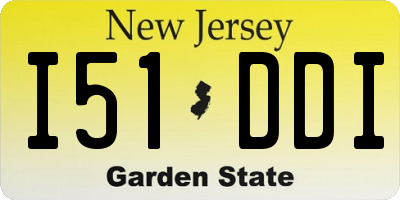 NJ license plate I51DDI