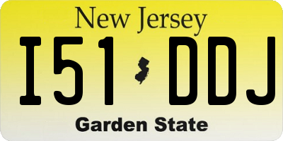 NJ license plate I51DDJ