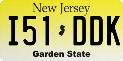 NJ license plate I51DDK