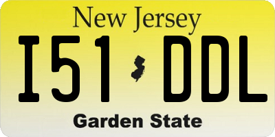 NJ license plate I51DDL