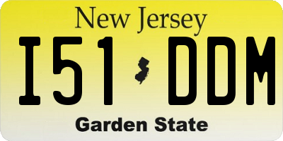 NJ license plate I51DDM