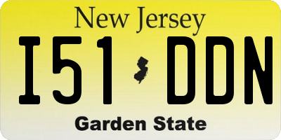 NJ license plate I51DDN