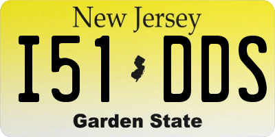 NJ license plate I51DDS