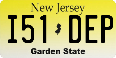 NJ license plate I51DEP