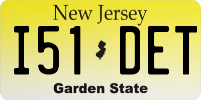 NJ license plate I51DET