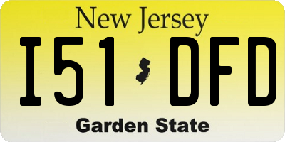 NJ license plate I51DFD