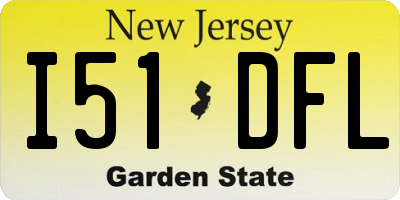 NJ license plate I51DFL
