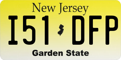 NJ license plate I51DFP