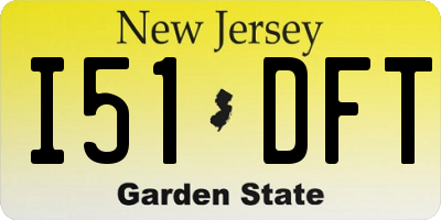 NJ license plate I51DFT