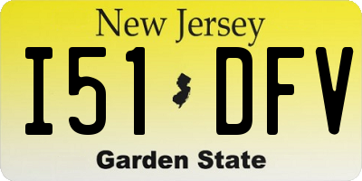 NJ license plate I51DFV
