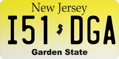 NJ license plate I51DGA