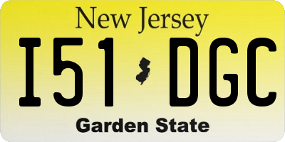 NJ license plate I51DGC