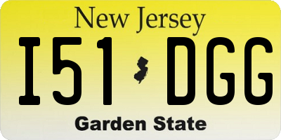 NJ license plate I51DGG