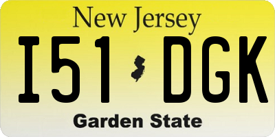 NJ license plate I51DGK
