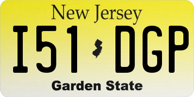 NJ license plate I51DGP