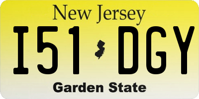 NJ license plate I51DGY