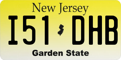 NJ license plate I51DHB
