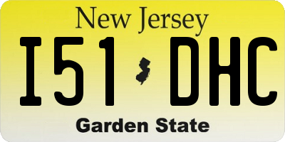 NJ license plate I51DHC