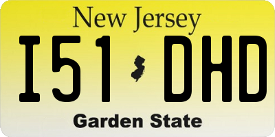 NJ license plate I51DHD