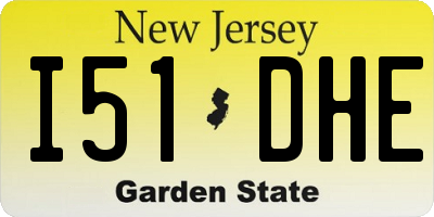 NJ license plate I51DHE