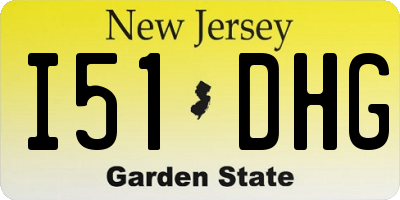 NJ license plate I51DHG