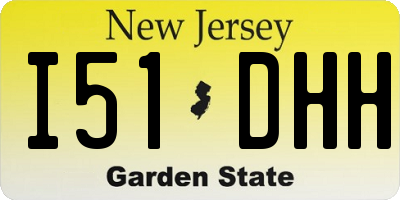 NJ license plate I51DHH