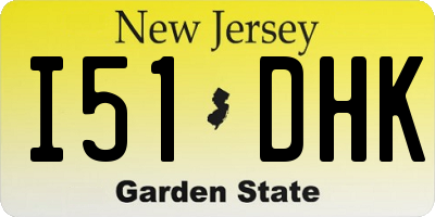 NJ license plate I51DHK