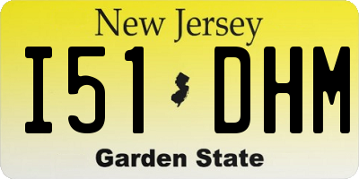 NJ license plate I51DHM