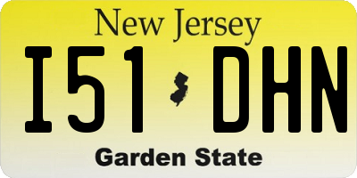 NJ license plate I51DHN